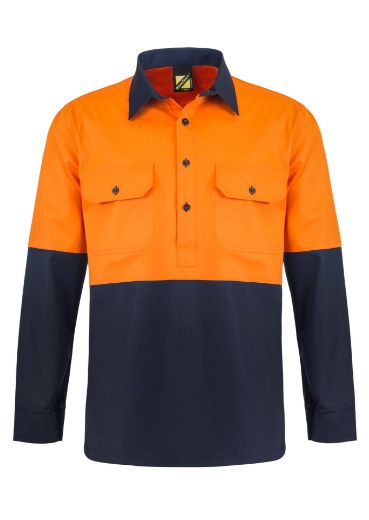 Picture of WorkCraft LIGHTWEIGHT CLOSED FRONT VENTED SHIRT